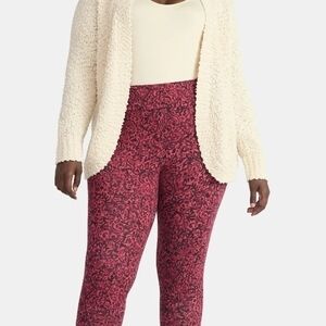 Terra & Sky Women's Plus High Waist Ankle Length Leggings, 27" Inseam,